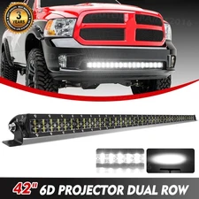 Fit 2009-2018 Dodge RAM 1500 Hidden Bumper 42'' LED Light Bar Spot Flood Beam