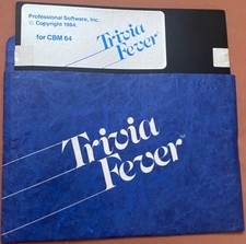 Vintage 19845 Trivia Fever CBM Commodore 64 on 5.25" Floppy Disk Tested Works