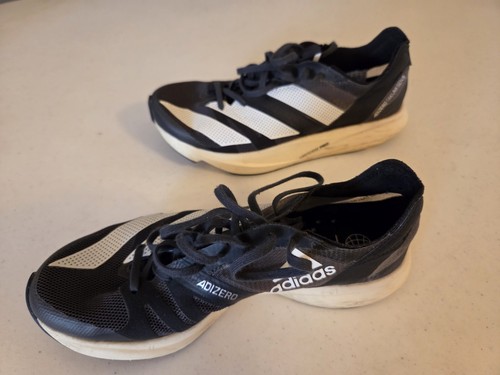 Adidas Adizero Takumi Sen 8 Men's Running Shoes Mesh Black White US 4 - Picture 2 of 4