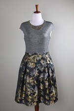 TERI JON Rickie Freeman 550 Bead Embellished Jacquard Evening Dress Size 12