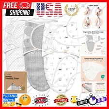 3-Pack Organic Baby Swaddle Sleep Sacks - Swaddles for Newborns, Infant 3-6 ,...