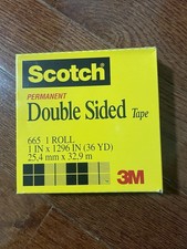 Scotch 665 Permanent Double Sided Tape 1 in x 1296 in 36yd 