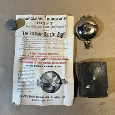 1890s Excelsior Burglar Alarm With Original Box And Advertisement INV-AT32