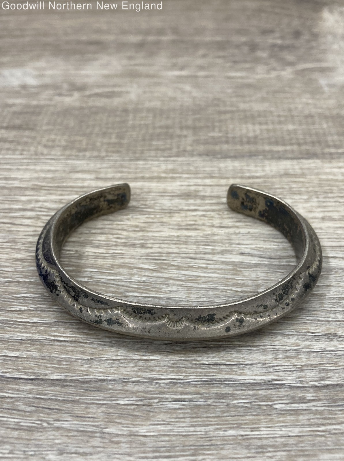 925 Solid Sterling Silver Tahe Open Cuff Bevel Ba… - image 3