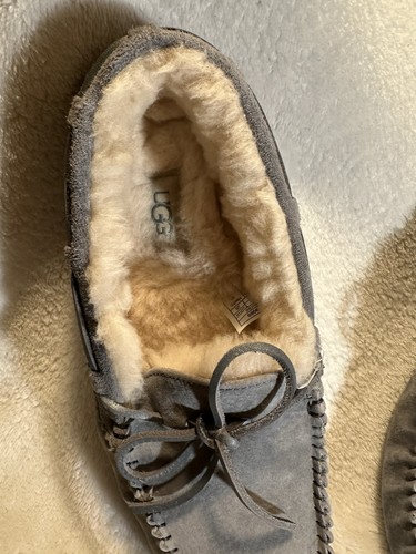 Zapatillas/mocasines UGG para mujer Ansley de gamuza forrados de piel de oveja talla 9 - Imagen 7 de 19