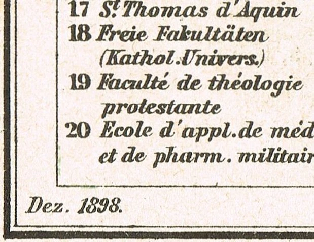 PARIS  Original map Antique  plan DATED  1898 FRANCE République française - Image 4 of 4