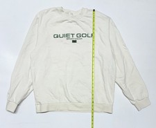 Quiet Golf QG Sportswear Crewneck Sweatshirt Cream Mens XL Made In USA