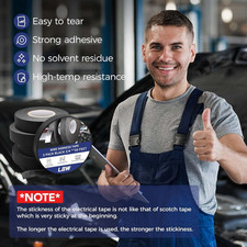 5 Rolls 3/4 Inch X 50 FT Wire Harness Cloth Electrical Tape, Wire Loom Tape W...