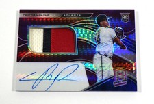 2021 Panini Spectra Cristian Pache Spectra Rookie Neon Pink #140 Patch Auto /49