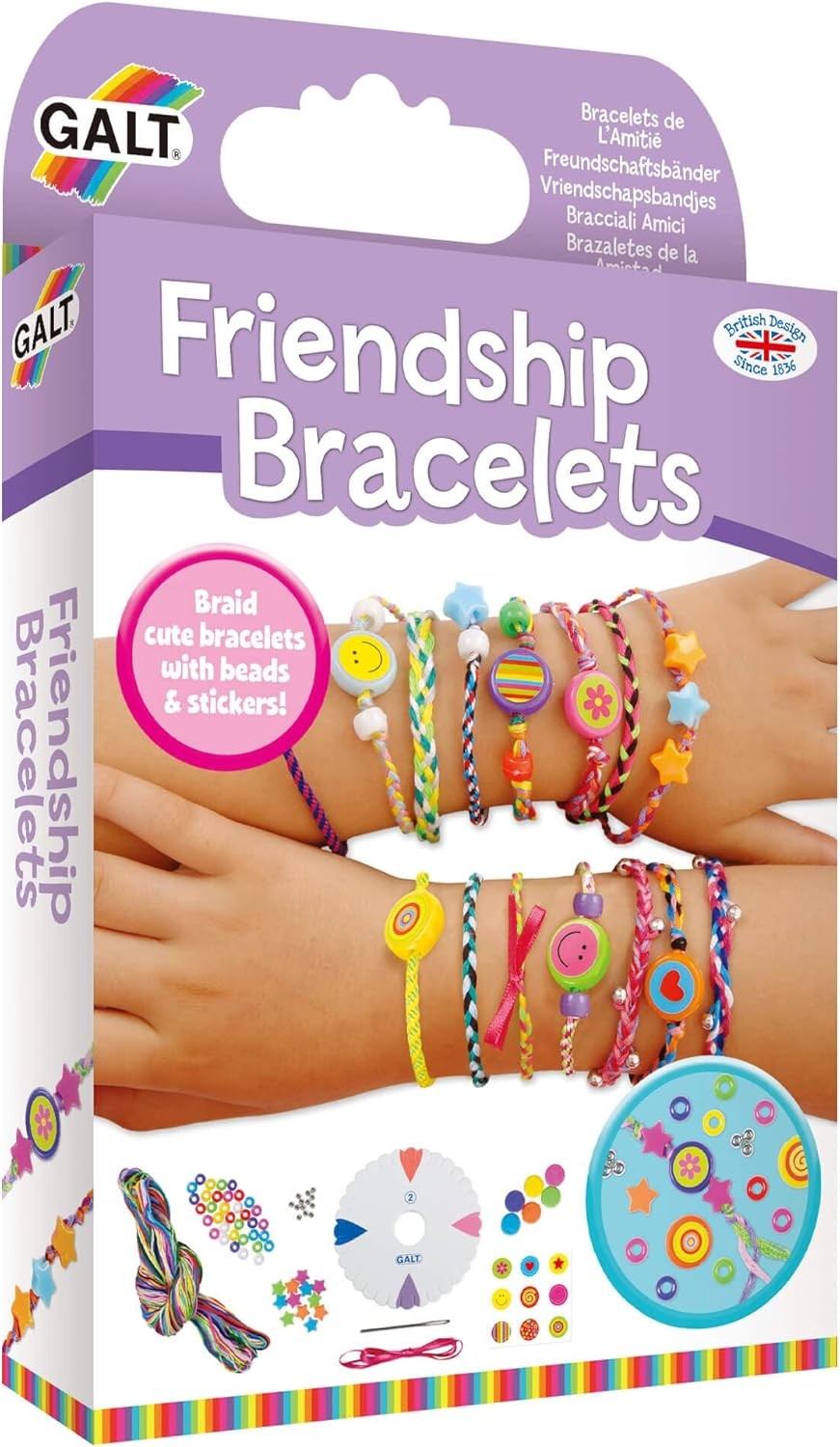 Galt Friendship Bracelets - Jewellery Making Craft Kit for Kids and Activity Pa