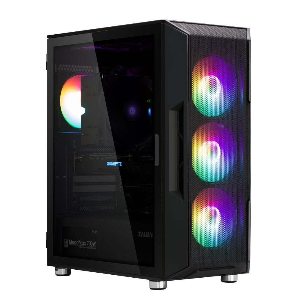 8809213764202 Корпус для ПК I3 Neo ATX Mid Tower RGB fan x4 черный Zalman 13590₽