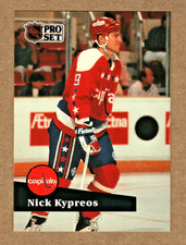 Nick Kypreos  #513  1991 Pro Set  Washington Capitals Hockey Card NHL NM