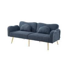 Schlafsofa mit Bettfunktion, Klappbett Sofa Couch Lounge Chaise Tagesbett,Kissen