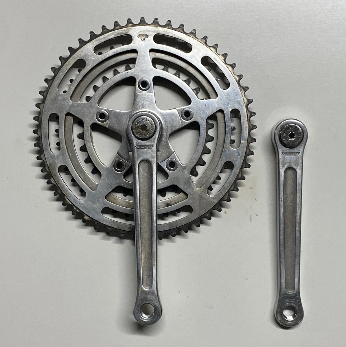 PÉDALIER STRONGLIGHT SPEEDLIGHT 52/42/30 France vélo vintage bicycle crankset EUR 79,90 - FR