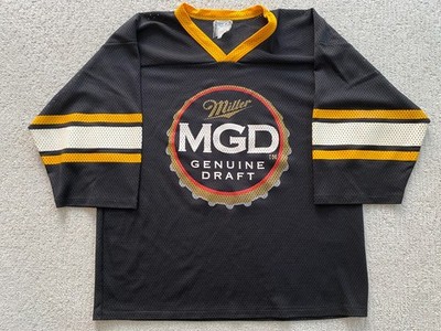 Vintage MGD Miller Genuine Draft Hockey Jersey AK Athletic Knit Mesh Size XL