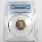 1889 P PCGS UNC Detail - Toned Indian Head Penny Cent 1c US Coin #60472B