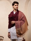 Couverture Épais En Laine Uni En Cachemire Oversize Pour Homme Mauve 80"