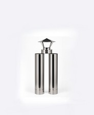 Edelstahl Doppelwandkamin 2m für Sauna /Fasssauna Ø180/120 – Set mit Regenhaube