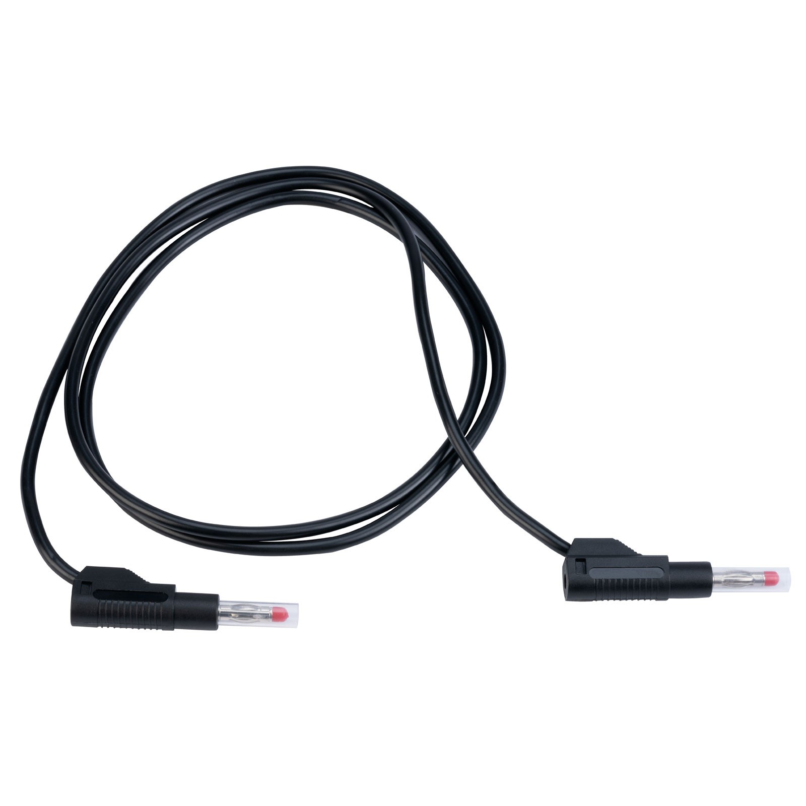 R-TECH Test Lead 100cm Retractable Shroud 4mm Stackable Plug Black 600V