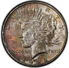1922-D $1 Peace Dollar Beautiful Rainbow Toning Rare COLOR SEE VIDEO!