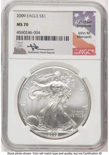 Photo of a 2009 American Silver Eagle from an eBay listing that sold on Jul 23, 2026