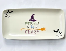 CROFTON STONEWARE HALLOWEEN “WITCHES BE CRAZY” RECTANGULAR PLATTER