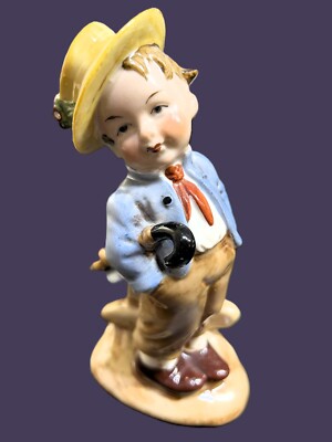 Porcelain Figurine W & A Wagner & Apel Boy with Umbrella F597