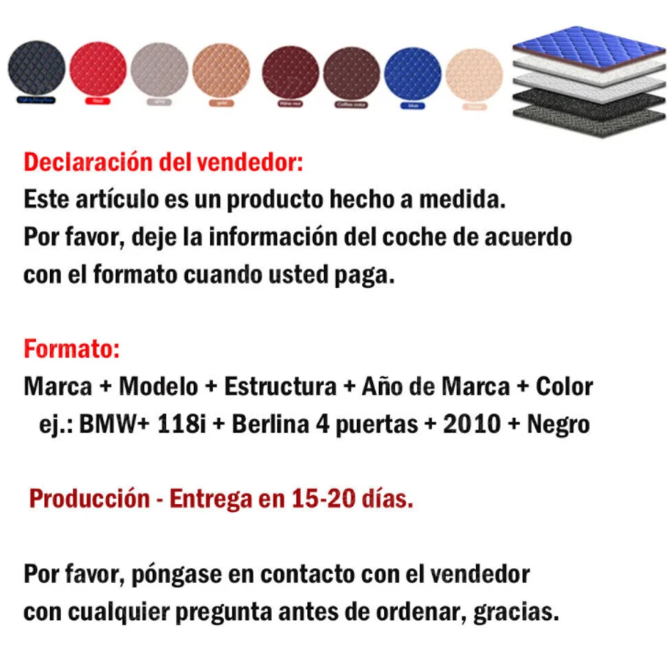 Mercedes-Benz Cubierta Para Carro Alfombras Autos Tapetes Cuero Piel Accesorios - Imagem 3 de 4