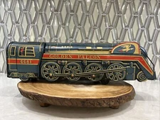 Vintage 1960's Modern Toys • Golden Falcon Tin Lithograph Train • 16”