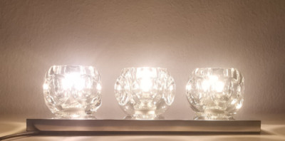 Peill & Putzler Ice Cube 3 Armige Wandlampe / Deckenleuchte 60er 70er Vintage
