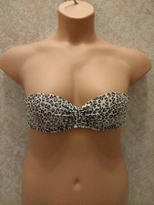 Victoria Secret Swim Bikini Top. Strapless Cheetah Animal Print. Size 32c