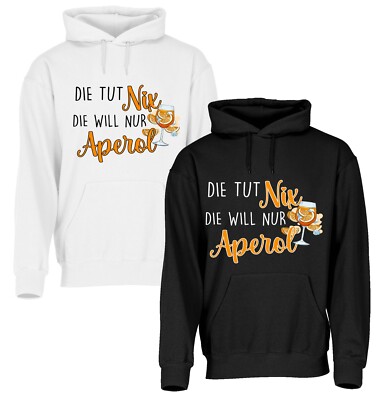 Aperol Spritz Fasching Karneval Kostüm, Hoodie mit Kapuze, Sweatshirt, Pullover