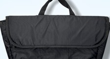 Unbranded 15  Laptop Bag Fold Over Flap Closure Solid Black Lightweight