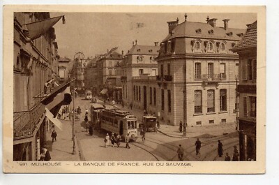 Thème LA BANQUE - la BANQUE DE FRANCE -  CPA 68 - MULHOUSE