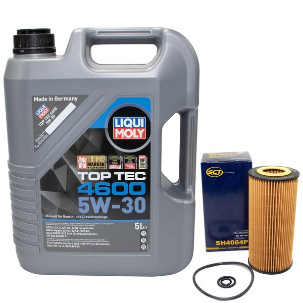 MotoröL Set 5W-30 5 Liter + ÖLfilter SH 4064 P FüR Mercedes Benz C-Klasse Coupe-image