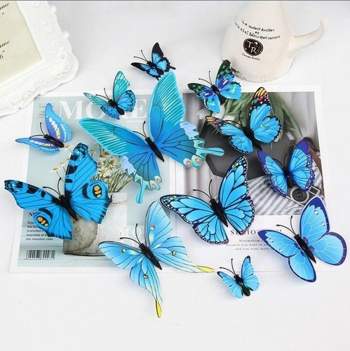 12 x 3D Butterfly Wall Stickers Home Decor Room Decoration Sticker Bedroom Cute - Picture 13 of 22