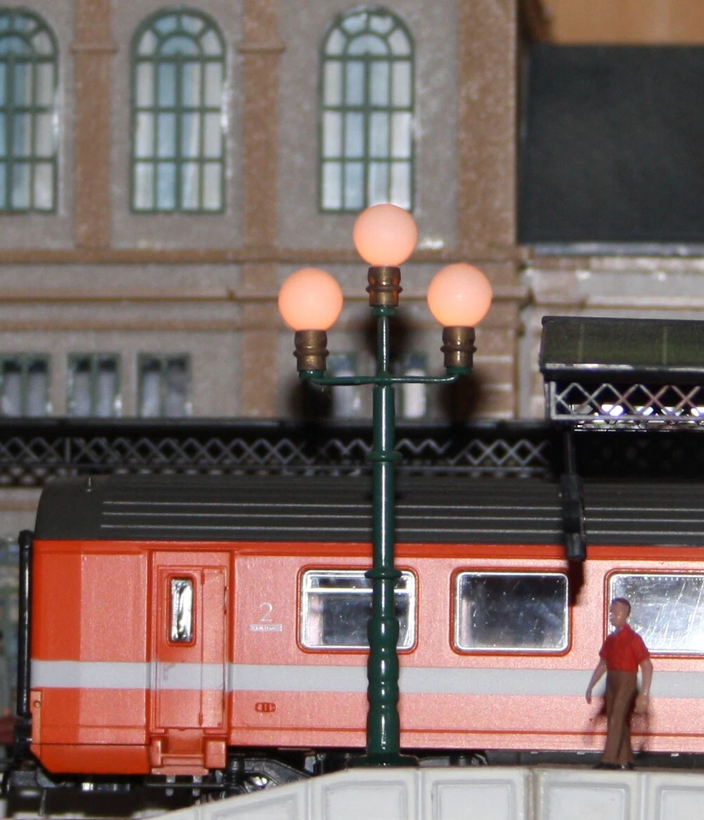 Éclairage et lampadaires pour modélisme ferroviaire à l'échelle HO avec vintage (o