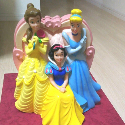 Disney Princess Piggy bank Figure Snow White Beauty and the Beast Cinderella