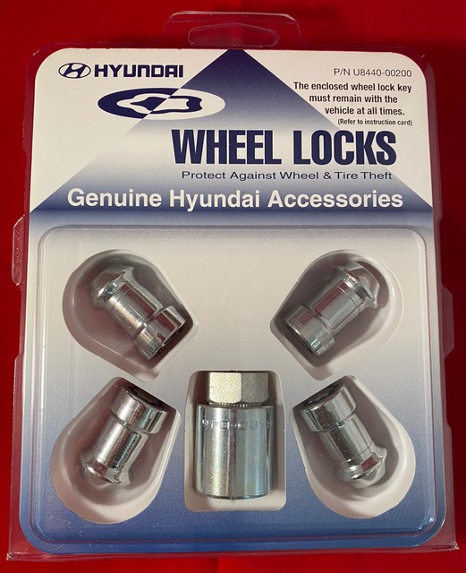 U844000200 NEW OEM GENUINE HYUNDAI WHEEL LOCKS SONATA ELANTRA VELOSTER