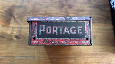portage tobacco Antique Portage Tin .05 Straight Mild Havana Cigar Box Tobacco