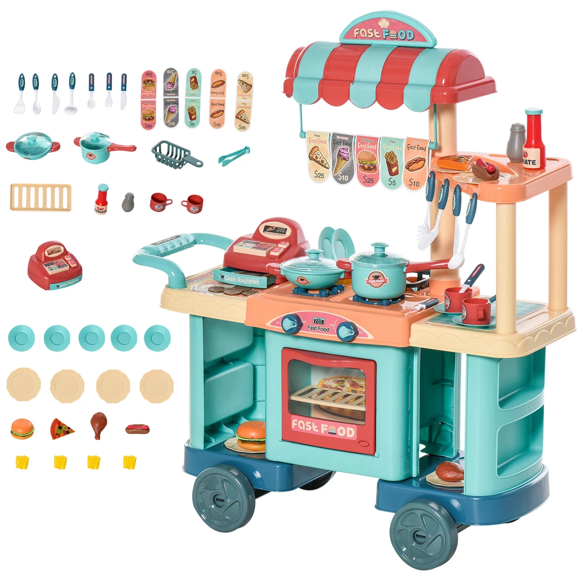 Toy food cart hotsell