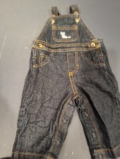 Carter's Blue Denim Bibs Size 3m