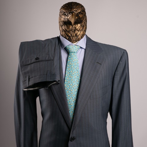 NWT $6950 CESARE ATTOLINI Pure Wool Super 180'S Striped Suit Blue 48US/58IT