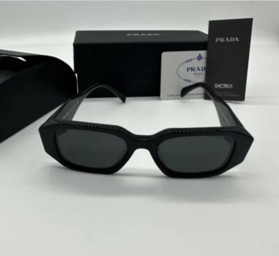 Prada PR17WS 1AB5S049 Women's Sunglasses 49 mm Black / Dark Grey Lens