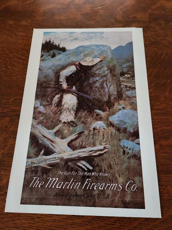 PHILIP R GOODWIN  POSTER  MARLIN  FIREARMS CO