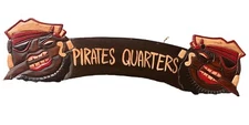 22” PIRATES QUARTERS TIKI BAR SIGN TROPICAL WALL ART TIKI DECOR