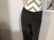 Evan Picone Lined Gray Acrylic Cotton Flat Front Dress Pants 12P W35  L27  