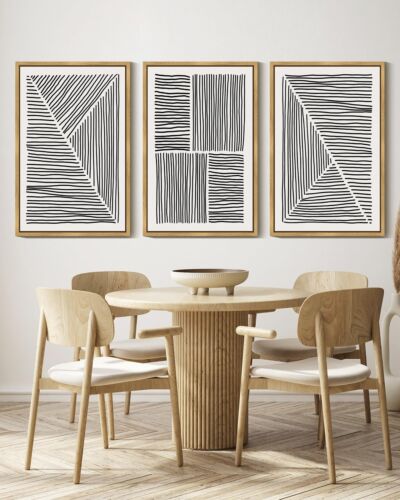 Drsoum Mid-Century Modern Framed Wall Art Large 16x24in Minimalist Abstract B... - Picture 4 of 6