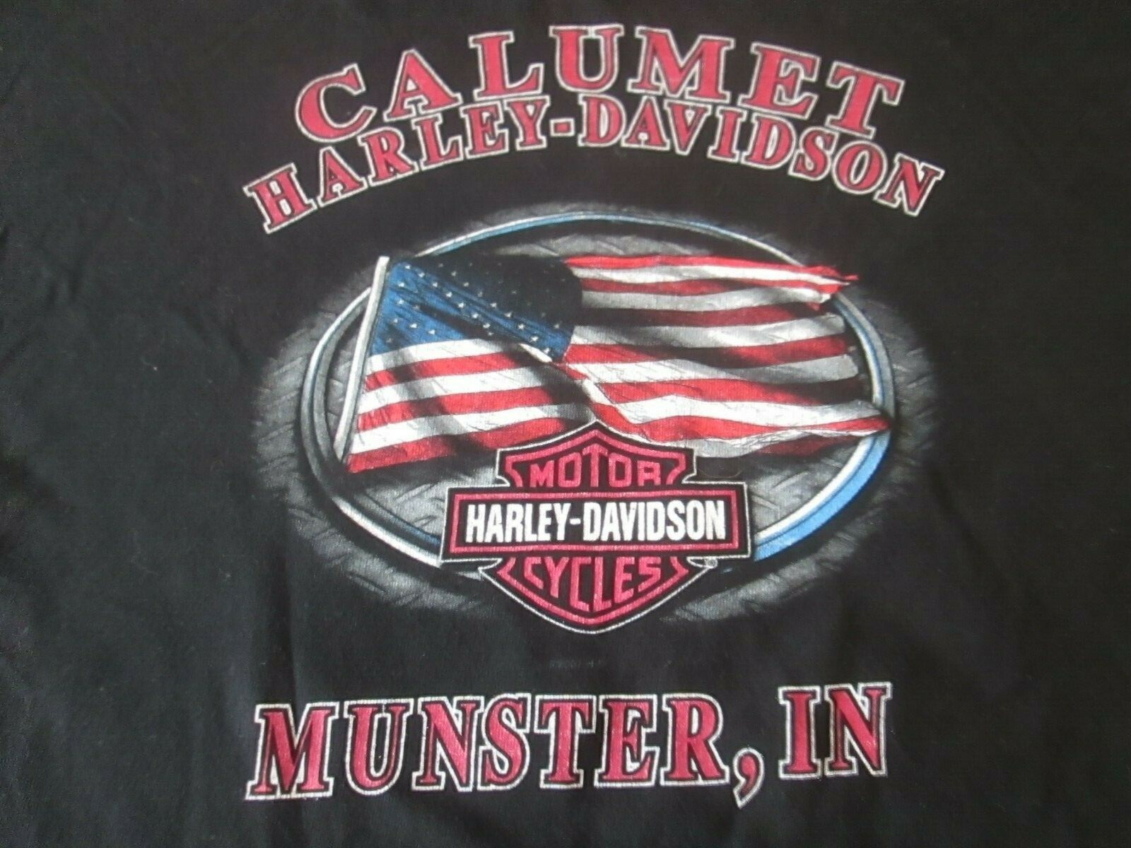 Calumet HARLEY DAVIDSON Munster Indiana TShirt Black 3XL Tattoo Pinup