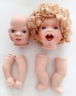Porcelain Baby Doll Parts For Doll Making, Repair